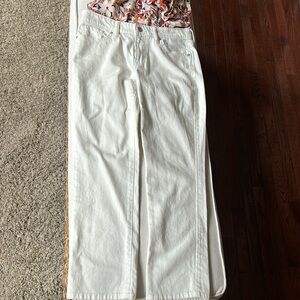 Lucky Brand off white denim jeans sweet crop